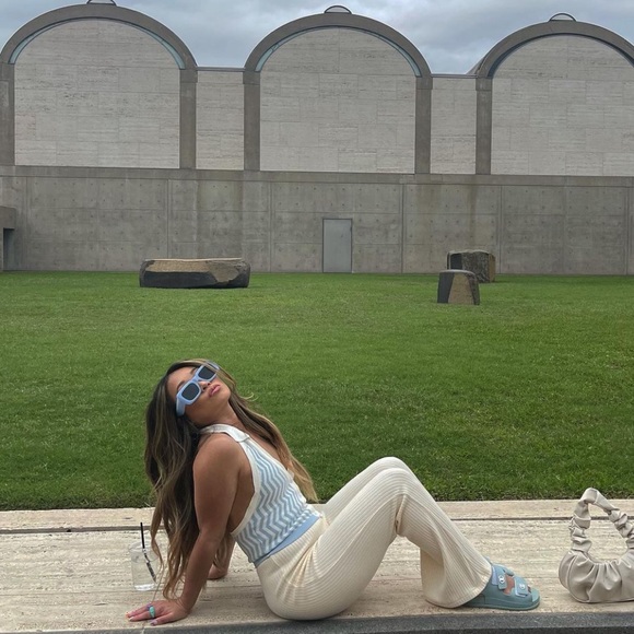 Retro Y2K Trendy Square Blue Sunglasses  (brand new, never worn). - Picture 3 of 3